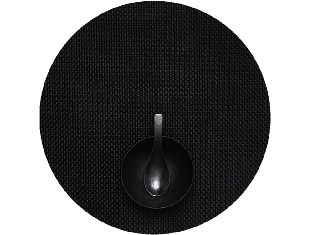 Chilewich Basketweave Round Black 4stk