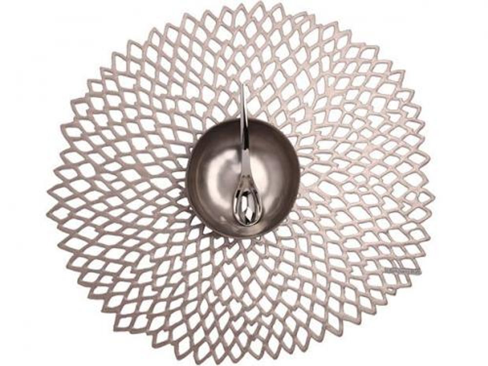 Chilewich Dahlia Bordbrikker Gunmetal 4stk