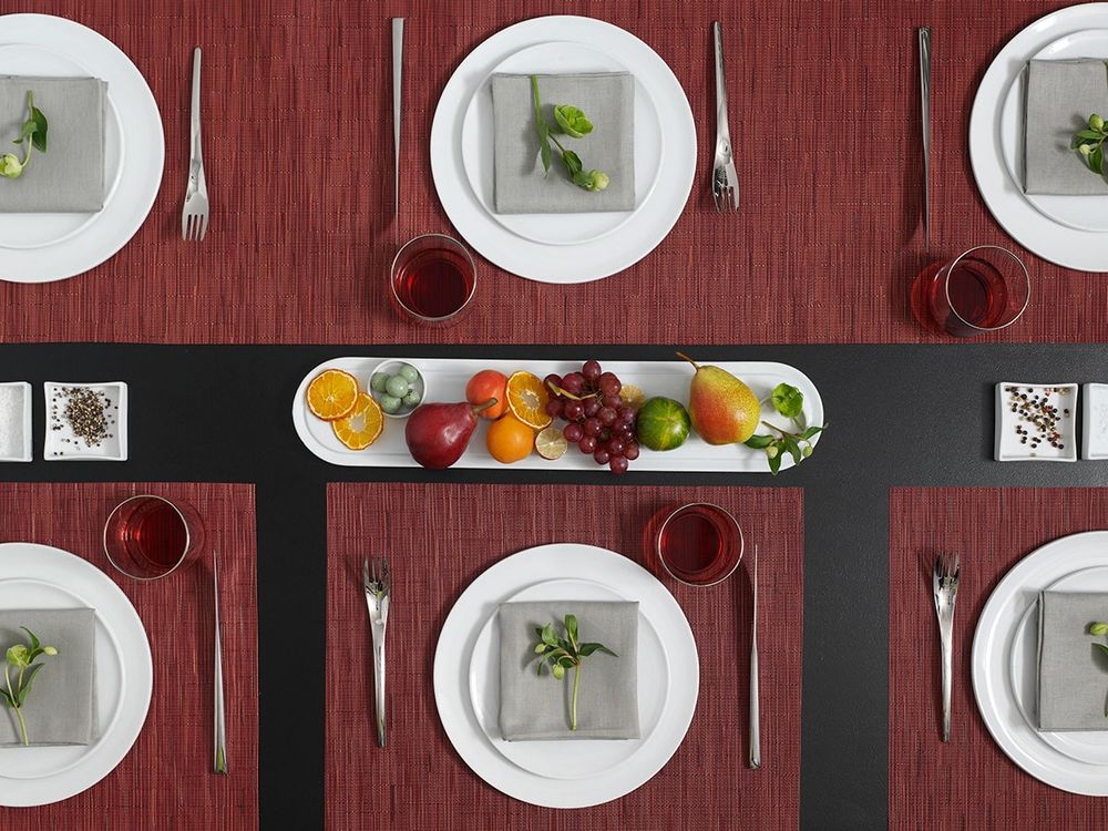Chilewich Bamboo Cranberry 4stk