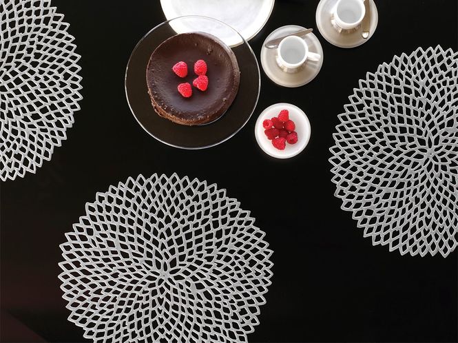 Hovedbilde Chilewich Dahlia Bordbrikker Gunmetal 4stk