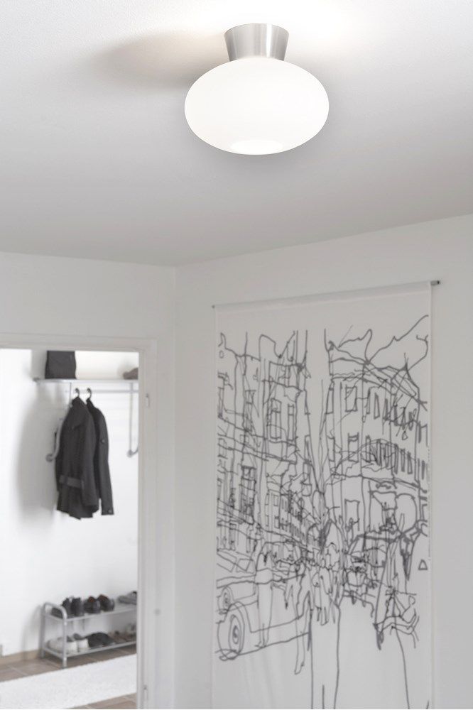 Belid Bullo Ceiling Ø27cm E27 Aluminium Clear Glass
