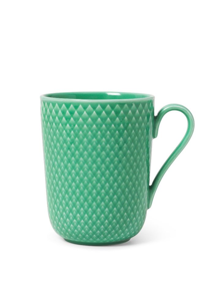 Lyngby Porcelæn Rhombe Color Kopp med hank 33 cl grønn
