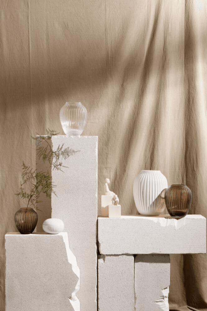 Kähler Hammershøi Vase Glass Valnøtt 18,5 cm