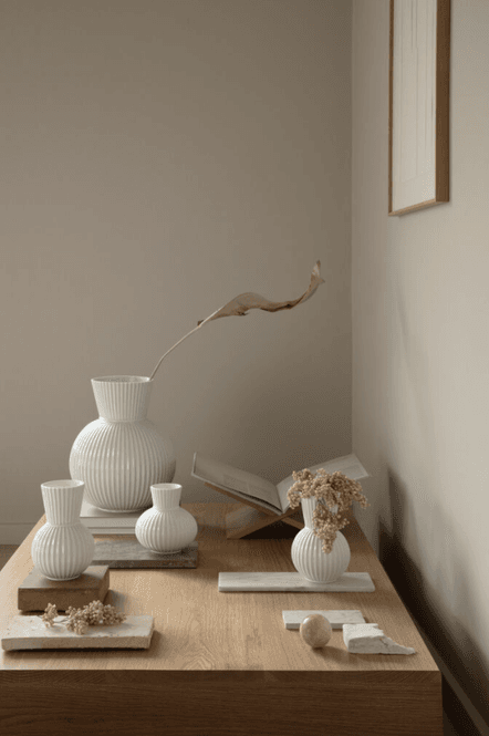 Hovedbilde Lyngby Porcelæn Tura Vase Hvit H18 cm