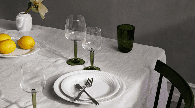 Hovedbilde Kähler Hammershøi Vinglass 35 cl Grønn, 2 stk