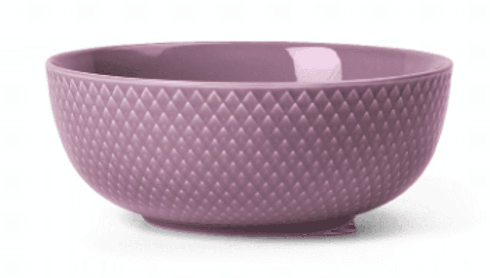 Lyngby Porcelæn Rhombe Color Skål Lilla Ø15.5 cm