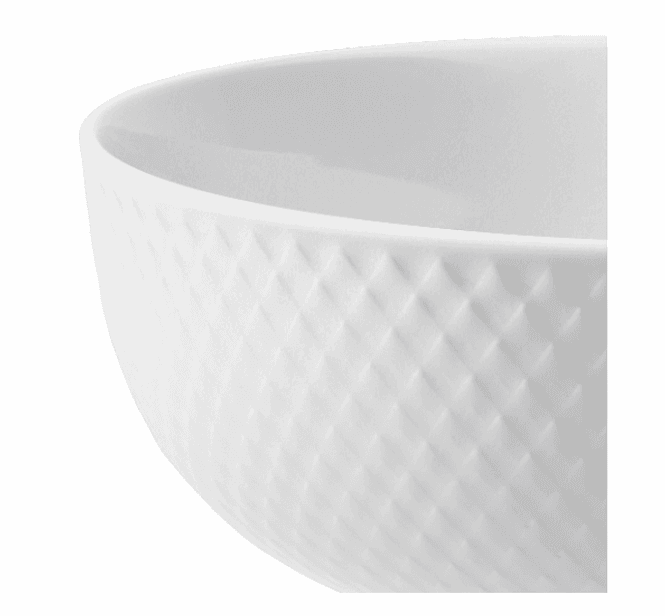 Hovedbilde Lyngby Porcelæn Rhombe Skål Hvit Ø15.5 cm