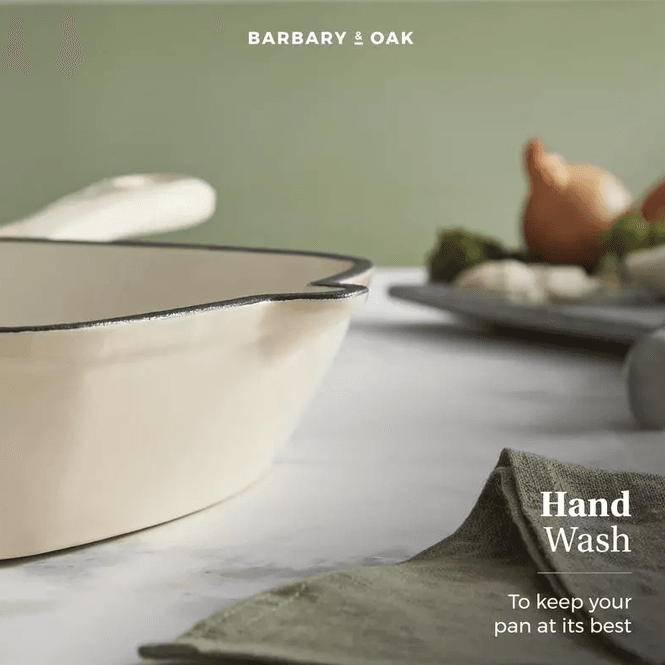 Hovedbilde Barbary & Oak Støpejern Grillpanne Kremhvit 26cm