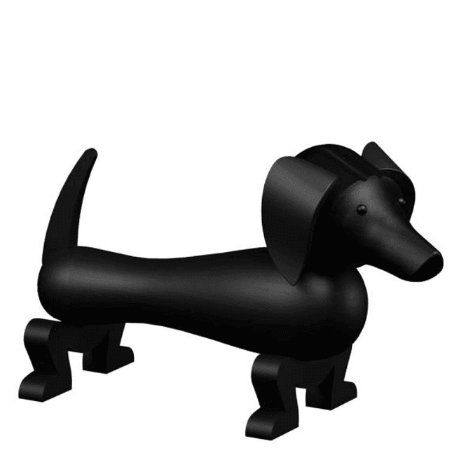 Hovedbilde Kay Bojesen Hund Liten mørk beiset
