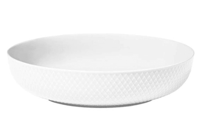 Hovedbilde Lyngby Porcelæn Rhombe serveringskål 28cm hvit