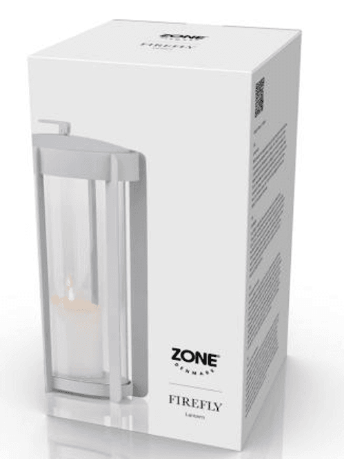 Hovedbilde Zone Denmark Firefly Lanterne 15,3x25cm soft grey