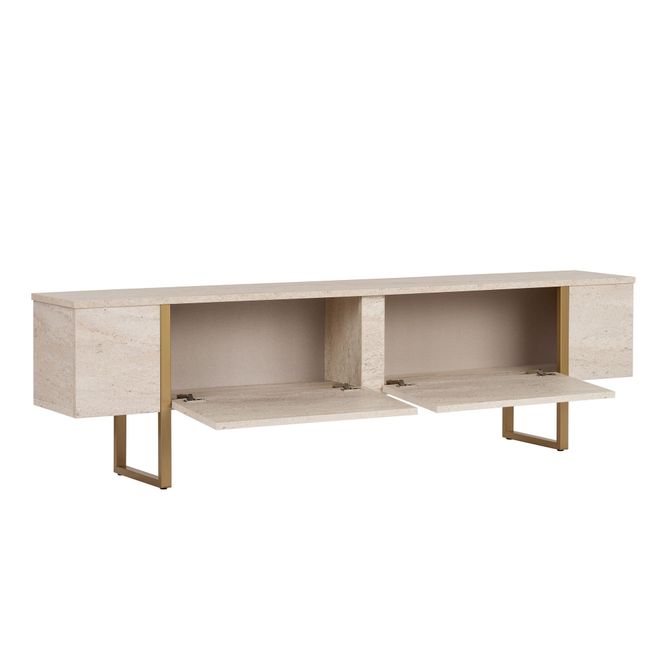 Hovedbilde Nordure Onera TV-benk – Travertine/gull