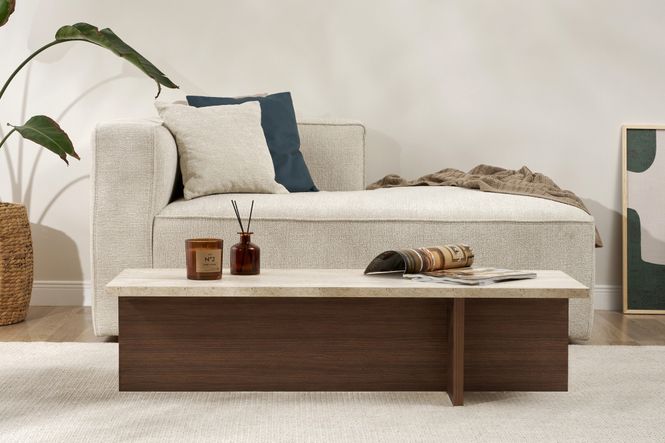 Hovedbilde Nordure Harbor sofabord – Travertine/Milano ...
