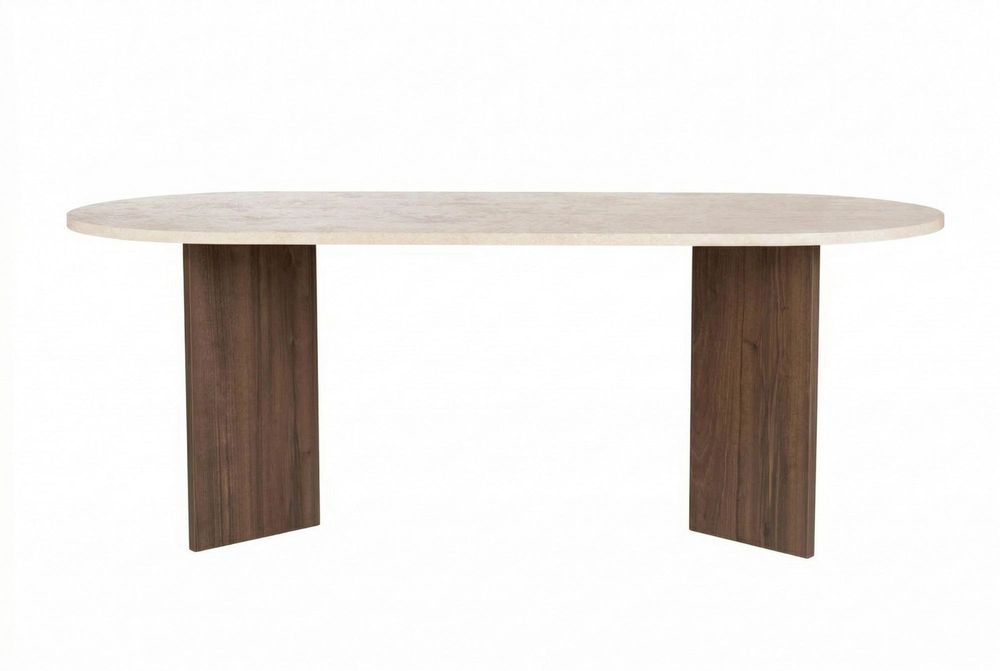 Nordure Sabella spisebord – Travertine/Venezia Walnut