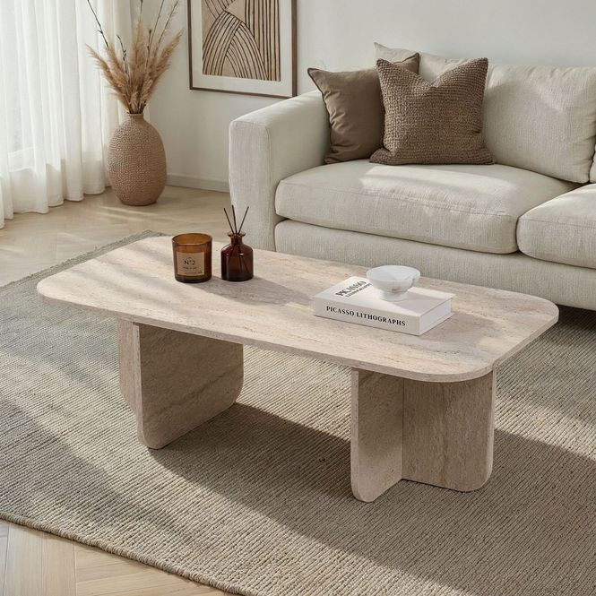 Hovedbilde Nordure Akira sofabord – Travertine