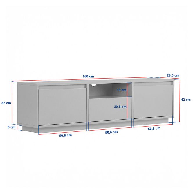 Hovedbilde Nordure Sentinel TV-benk – Atlantic Pine/hvit