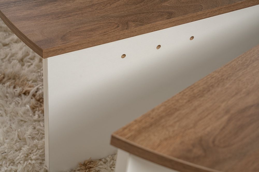 Nordure Orion sofabord – Venezia Walnut / hvit