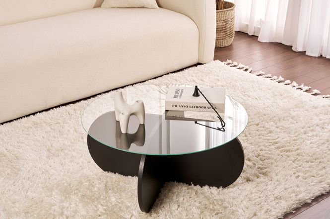 Hovedbilde Nordure Aeris sofabord – Wood Black / transparent