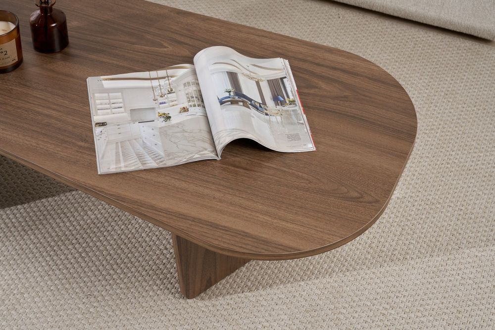 Nordure Ovalis sofabord – Venezia Walnut