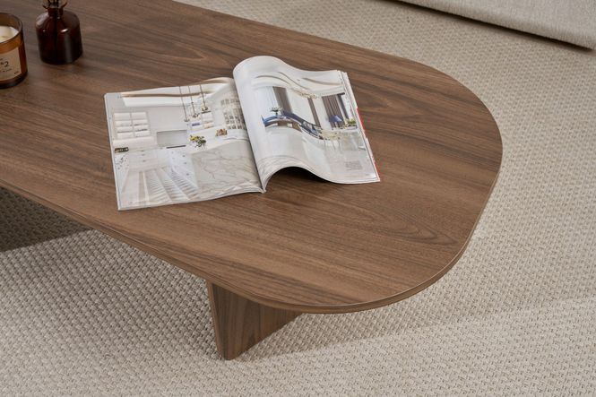 Hovedbilde Nordure Ovalis sofabord – Venezia Walnut