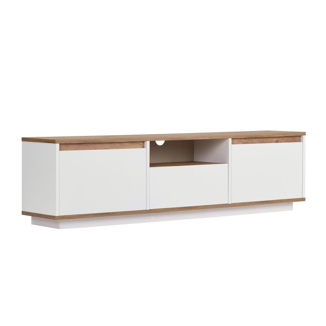 Hovedbilde Nordure Sentinel TV-benk – Atlantic Pine/hvit
