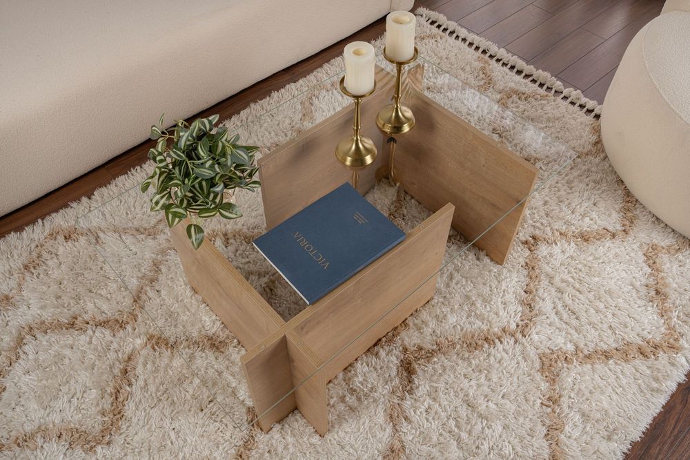 Nordure Vetrino sofabord – Honey Oak