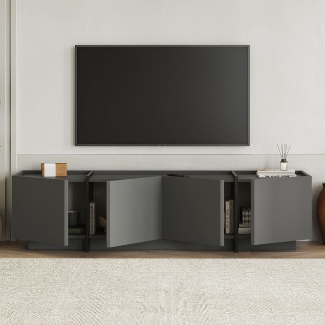 Hovedbilde Nordure Lowen TV-benk – antrasitt/svart
