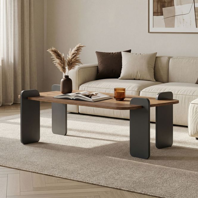 Hovedbilde Nordure Renard sofabord – Atlantic Pine/antrasitt