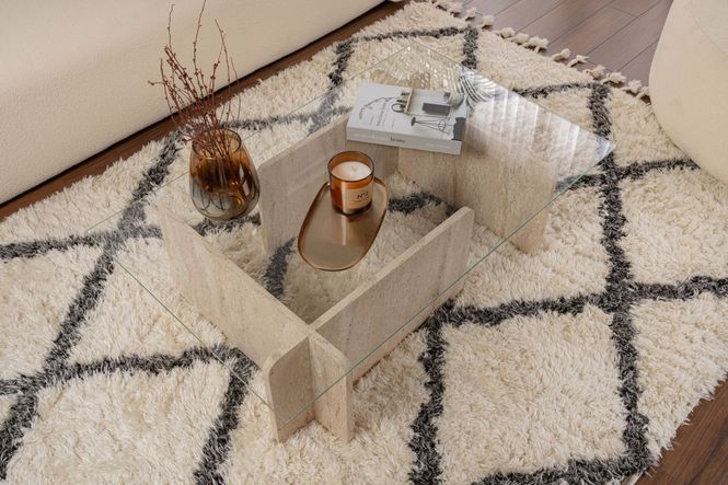 Hovedbilde Nordure Flavio sofabord – Travertine