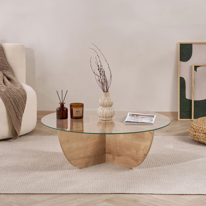 Hovedbilde Nordure Liya sofabord – Sapphire Oak