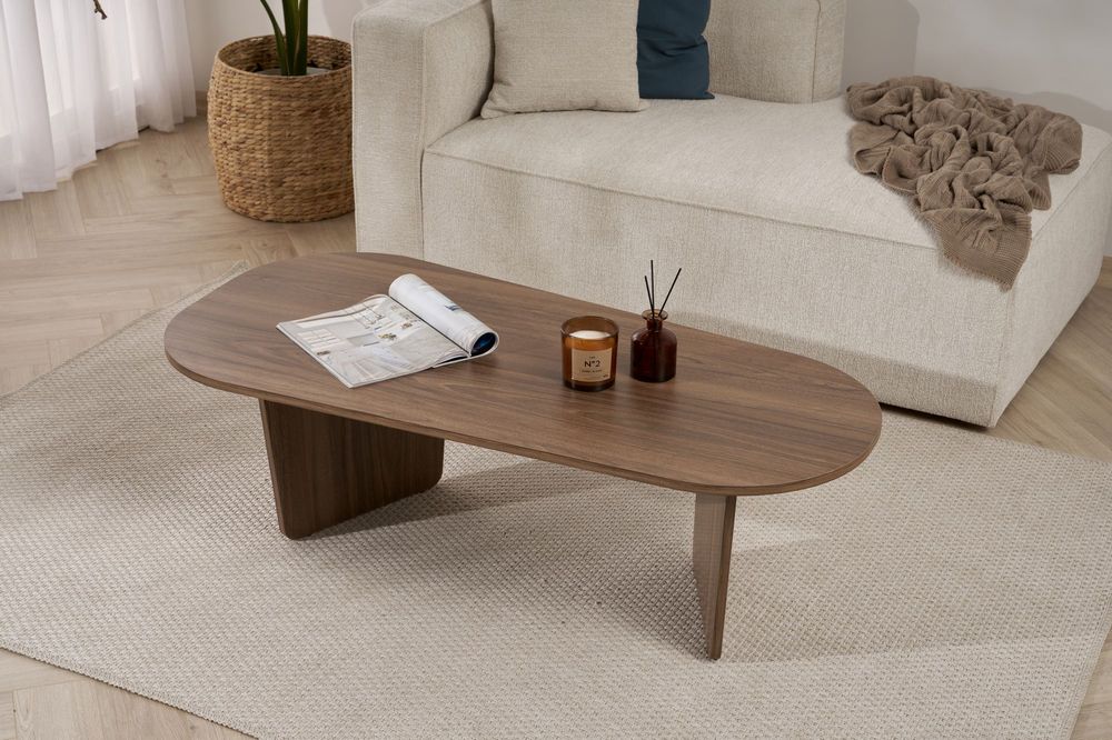 Nordure Ovalis sofabord – Venezia Walnut