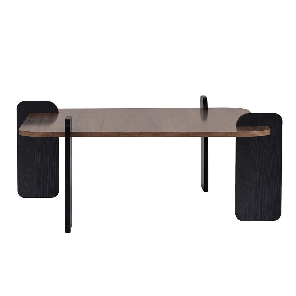 Nordure Marais sofabord – Venezia Walnut / Wood Black