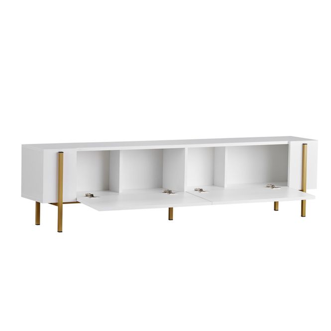 Hovedbilde Nordure Nexus TV-benk – hvit / gull
