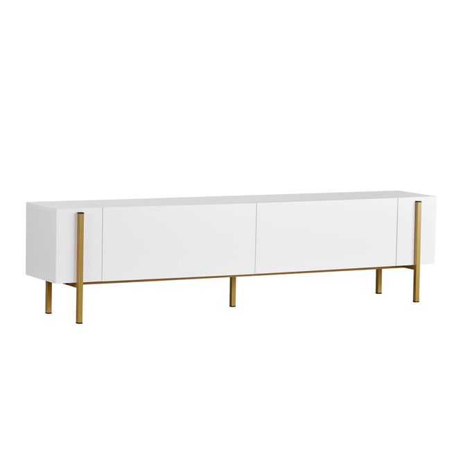 Hovedbilde Nordure Nexus TV-benk – hvit / gull