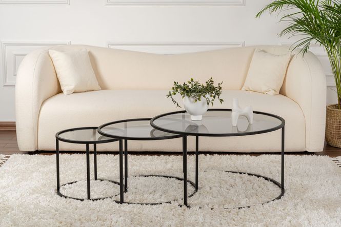 Hovedbilde Nordure Aurum sofabordsett – 80 / 60 / 42 / svart ...