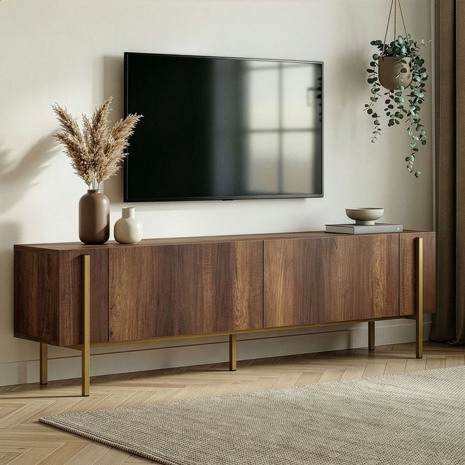 Hovedbilde Nordure Nexus TV-benk – Barok Walnut Gold