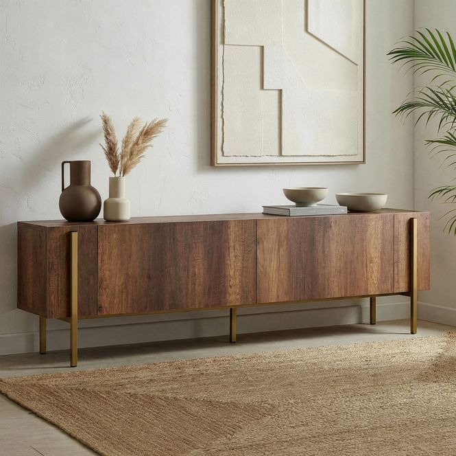 Hovedbilde Nordure Nexus TV-benk – Barok Walnut Gold