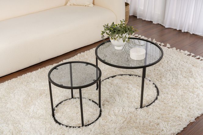 Hovedbilde Nordure Aurum sofabordsett – 60 / 42 / svart / ...