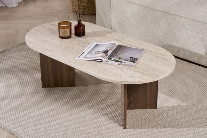 Hovedbilde Nordure Sable sofabord – Travertine / Venezia ...
