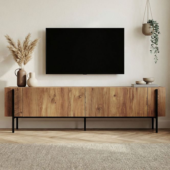 Hovedbilde Nordure Nexus TV-benk – Atlantic Pine / svart