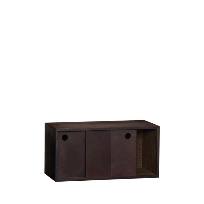 Hovedbilde Hübsch Herringbone vegghylle 40x20 cm – brun