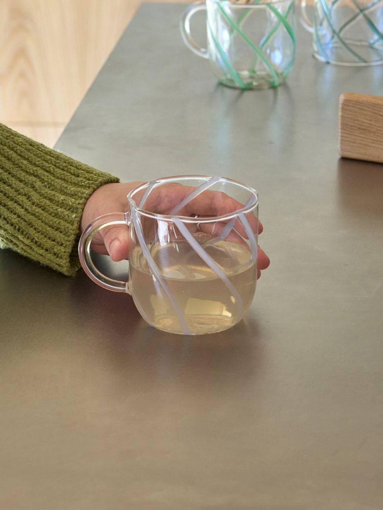 Hübsch Kiosk glasskrus 9x13x10 cm – blå, 2 stk.
