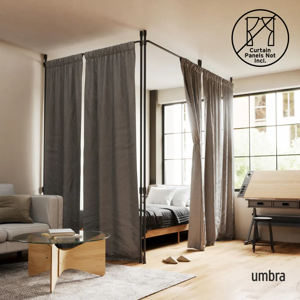 Umbra Anywhere Gardinstang/Romdeler Matt Sort