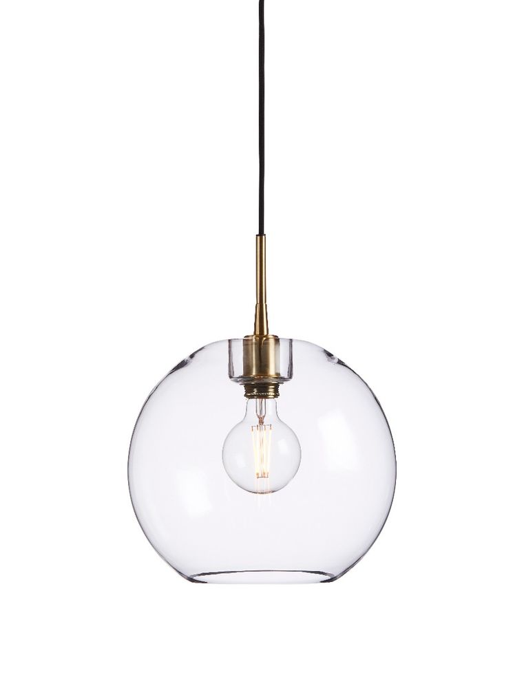 Belid Gloria Oppheng E27 Messing og Svart Kabel