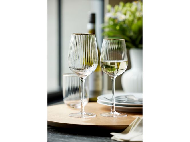 Hovedbilde Lyngby Glass Palermo Gold Hvitvinsglass 30 cl ...