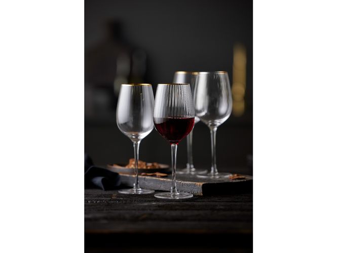 Hovedbilde Lyngby Glass Palermo Gold Rødvinsglass 40 cl 4-pk