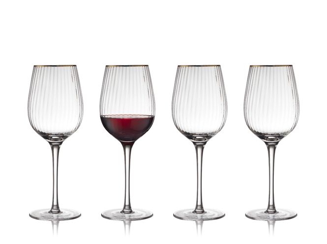 Hovedbilde Lyngby Glass Palermo Gold Rødvinsglass 40 cl 4-pk