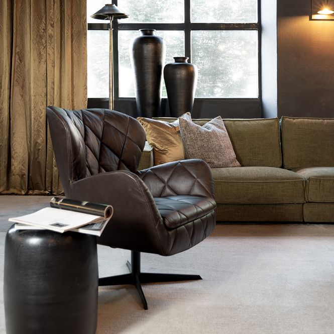 Hovedbilde Artwood Jade Hvilestol Skinn Titantic Anthracite