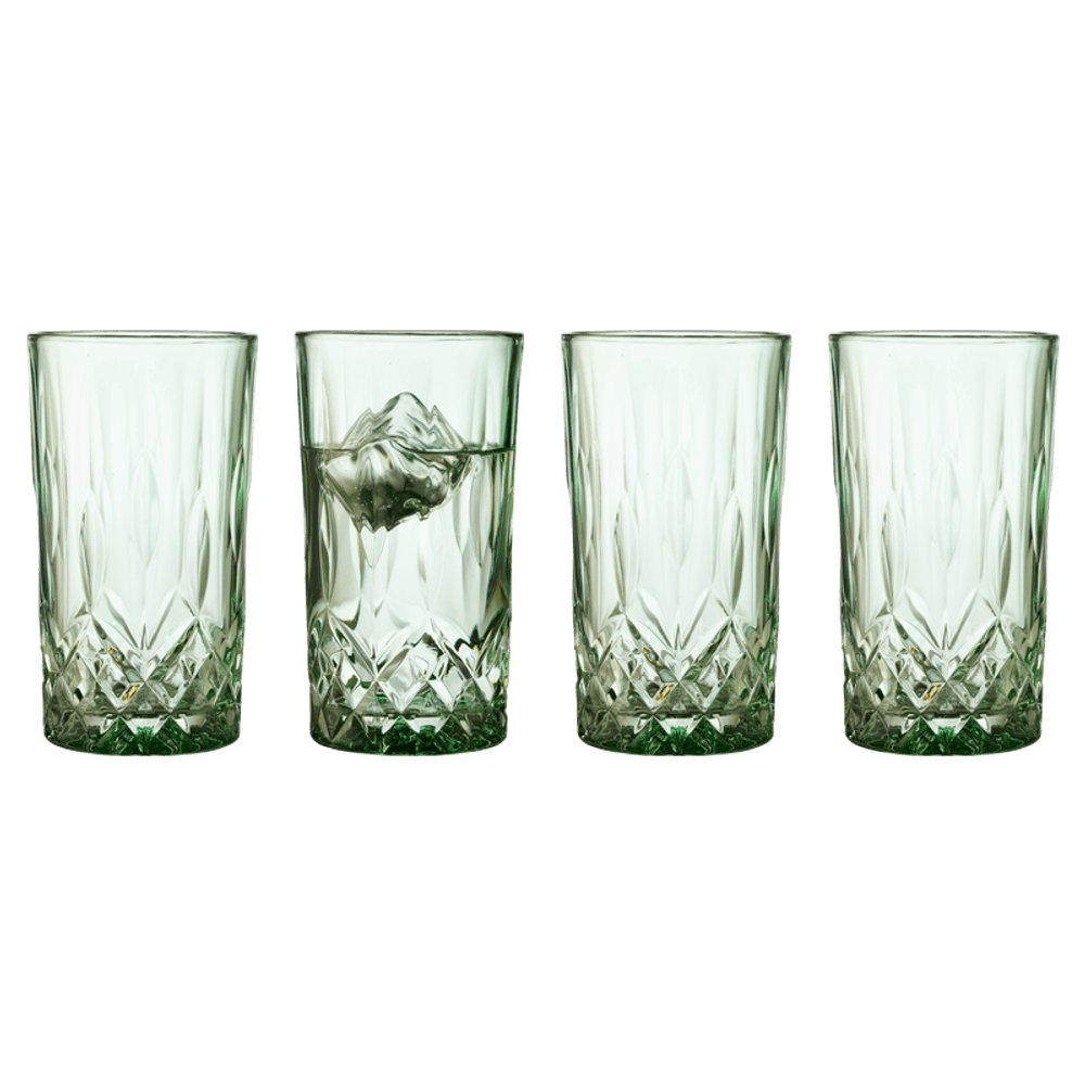 Lyngby Glas Sorrento Highball 38 cl 4 stk Grønn