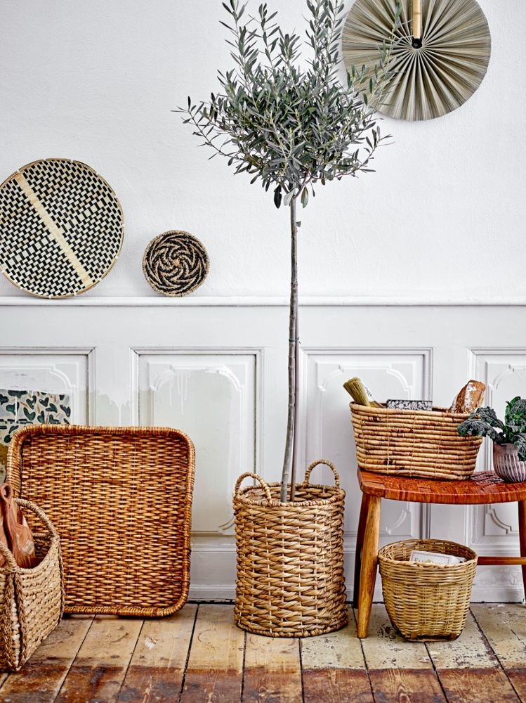 Bloomingville Selma Kurv Natur 2 stk